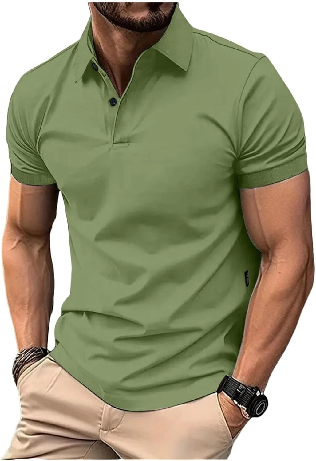 Летняя рубашка-поло для мужчин, короткий рукав, однотонная, Slim Fit Thatrich
Летняя рубашка-поло для мужчин, короткий рукав, однотонная, Slim Fit Thatrich