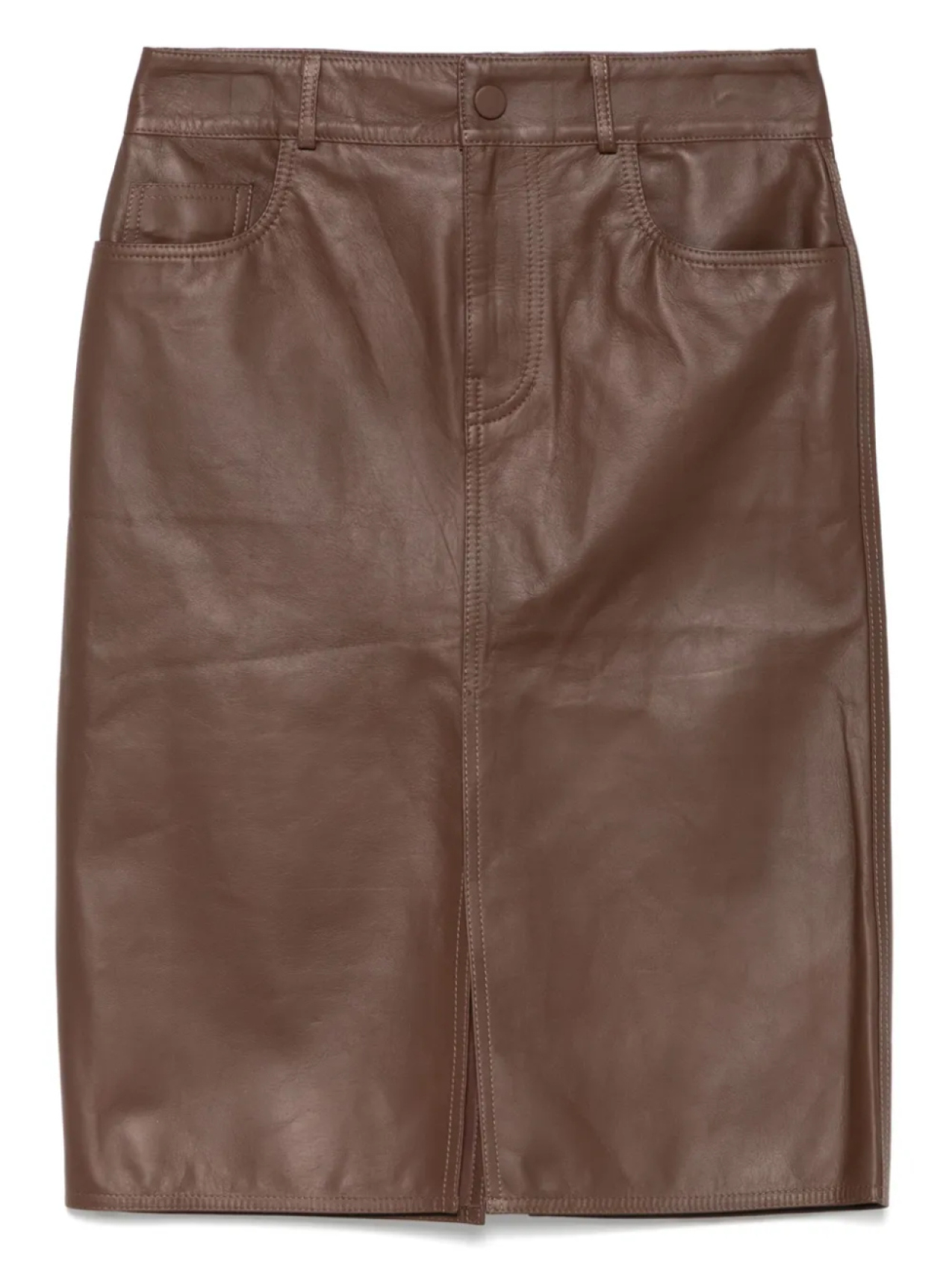 Кожаная юбка миди Jacob Cohën, коричневый
Кожаная юбка миди Jacob Cohën, коричневый