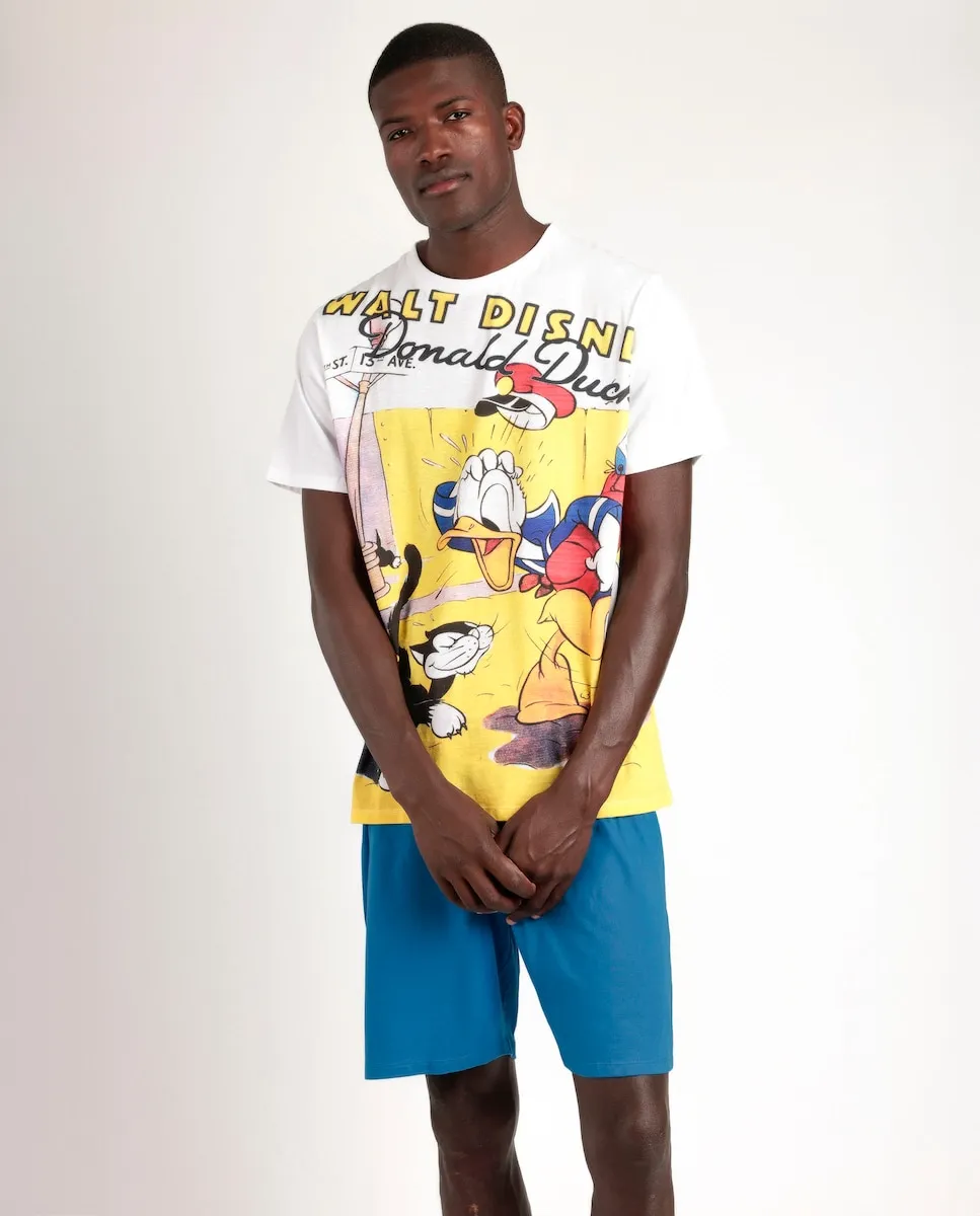 Мужская короткая белая трикотажная пижама Disney, белый
Мужская короткая белая трикотажная пижама Disney, белый