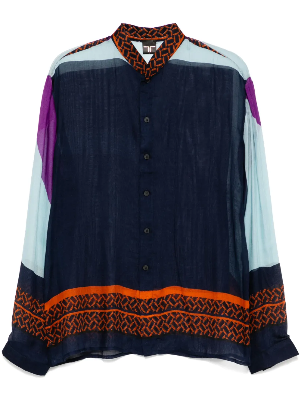 Рубашка с воротником-стойкой и принтом Tessitura Body Couture, синий
Рубашка с воротником-стойкой и принтом Tessitura Body Couture, синий