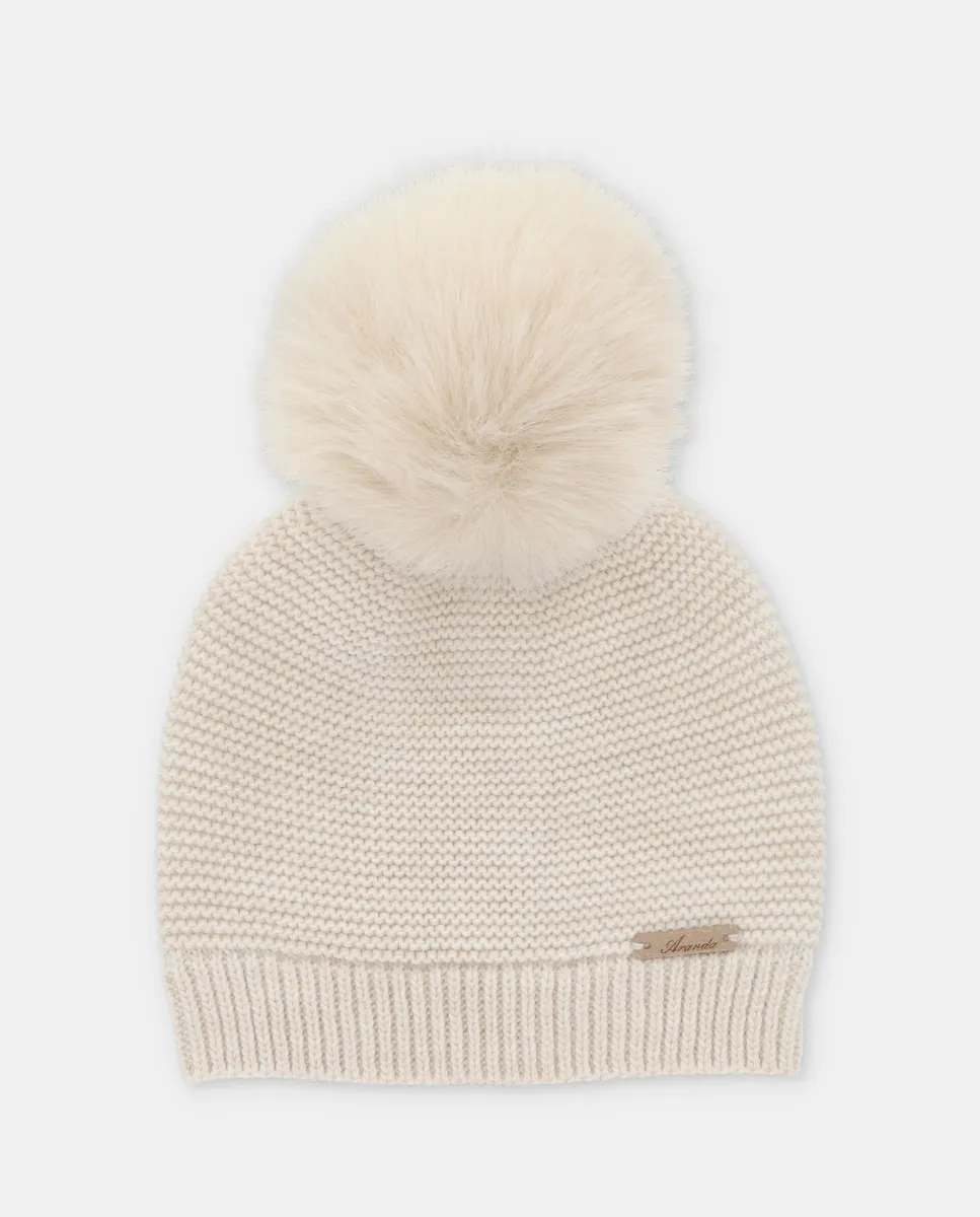 Вязаная детская шапочка с помпоном из искусственного меха песочного цвета Martín Aranda
Вязаная детская шапочка с помпоном из искусственного меха песочного цвета Martín Aranda