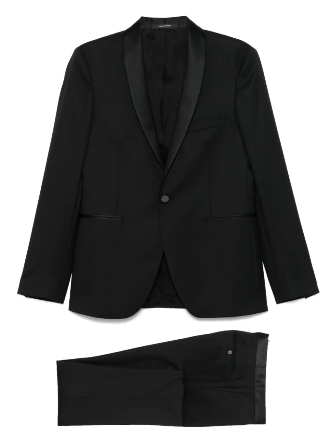 Костюм с атласной отделкой Tagliatore, черный
Костюм с атласной отделкой Tagliatore, черный