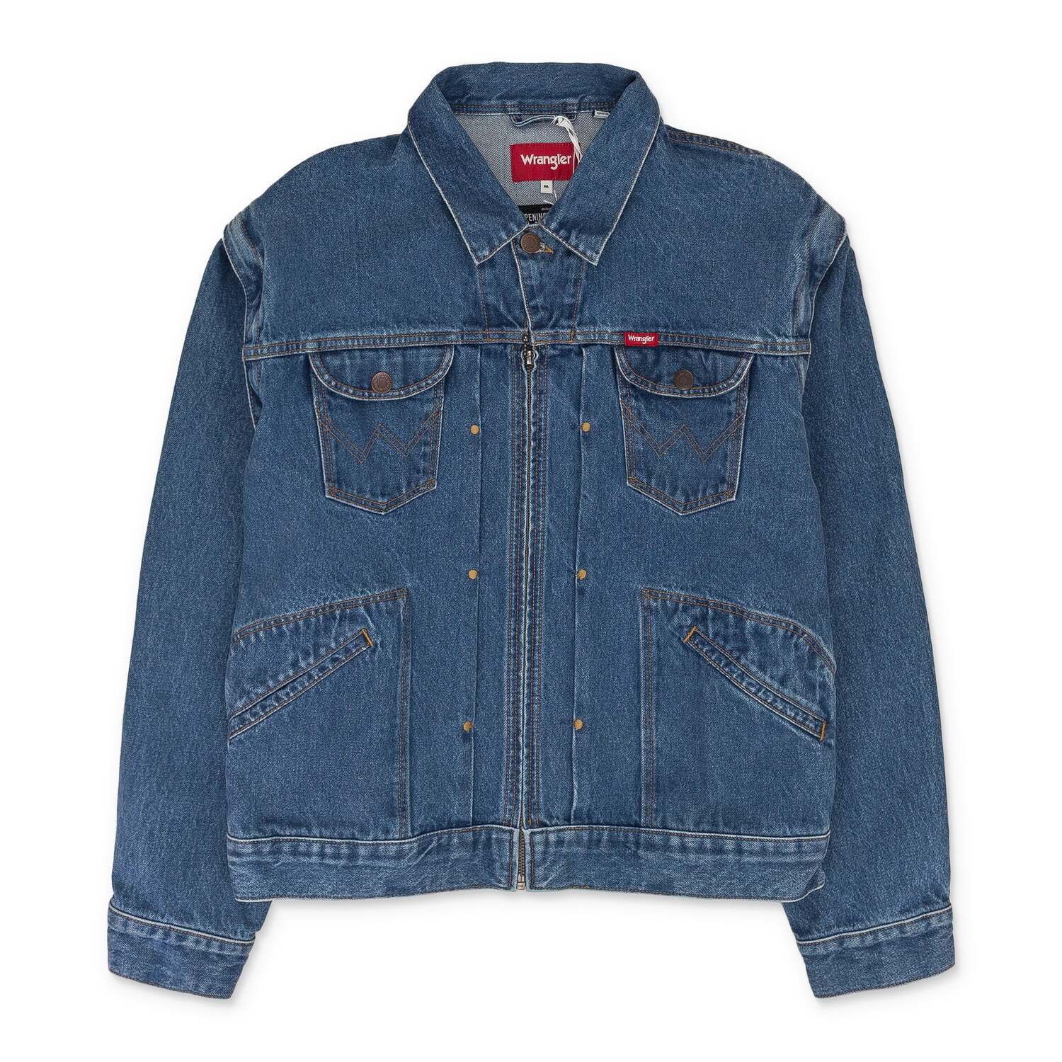 Синяя джинсовая куртка на молнии Wrangler Vintage Value
Синяя джинсовая куртка на молнии Wrangler Vintage Value