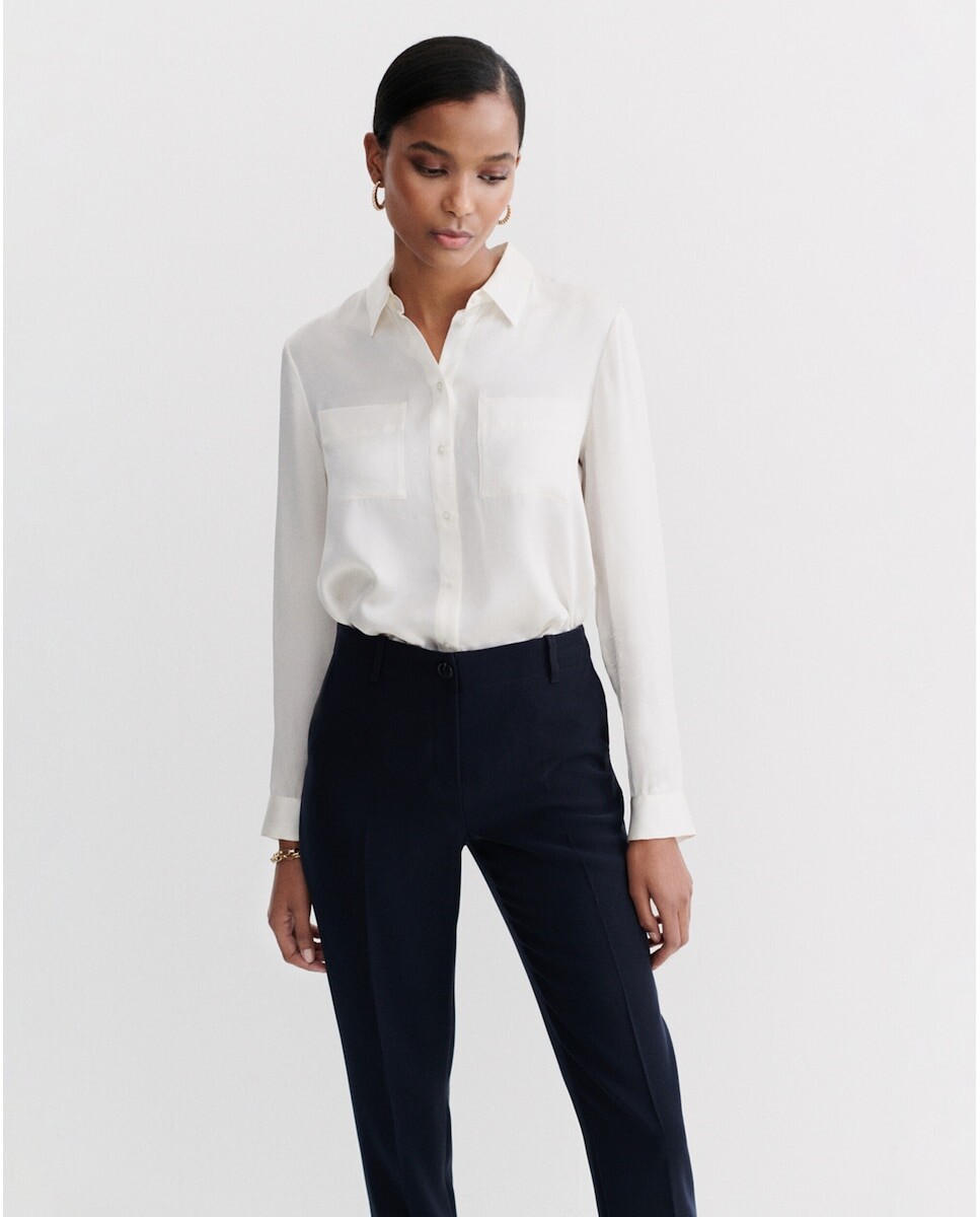 Женская рубашка с длинным рукавом из 100% шелка Caroll
Женская рубашка с длинным рукавом из 100% шелка Caroll