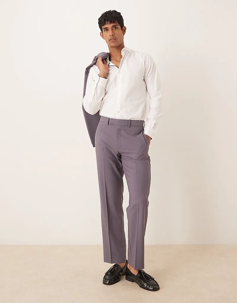 Прямые брюки ASOS DESIGN фиолетового цвета
Прямые брюки ASOS DESIGN фиолетового цвета