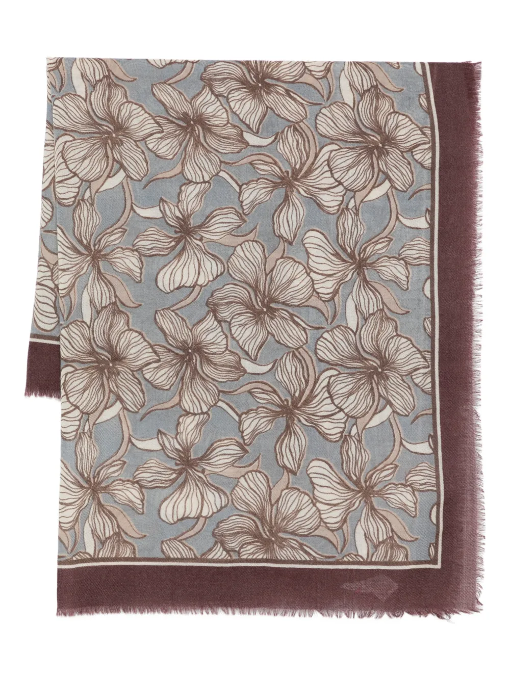 Шарф с цветочным принтом и бахромой Marc O'Polo, синий
Шарф с цветочным принтом и бахромой Marc O'Polo, синий