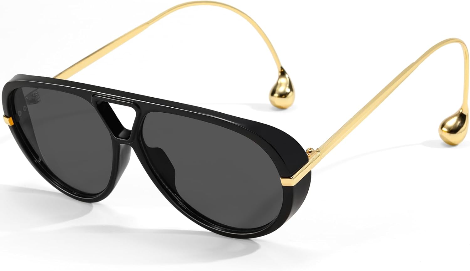 Модные солнцезащитные очки-авиаторы большого размера для женщин и мужчин, ретро-очки, большие круглые солнцезащитные очки в винтажном стиле CS012 Cesunies, Black Frame/Black Lens
Модные солнцезащитные очки-авиаторы большого размера для женщин и мужчин, ретро-очки, большие круглые солнцезащитные очки в винтажном стиле CS012 Cesunies, Black Frame/Black Lens