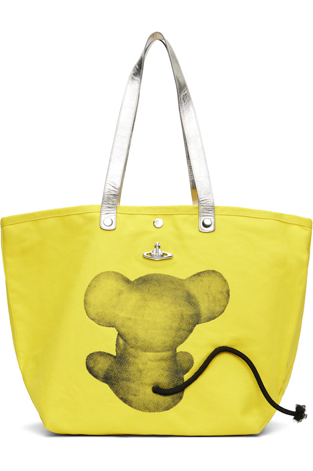 Сумка-шопер из печатного холста с изображением мыши Vivienne Westwood, желтый
Сумка-шопер из печатного холста с изображением мыши Vivienne Westwood, желтый