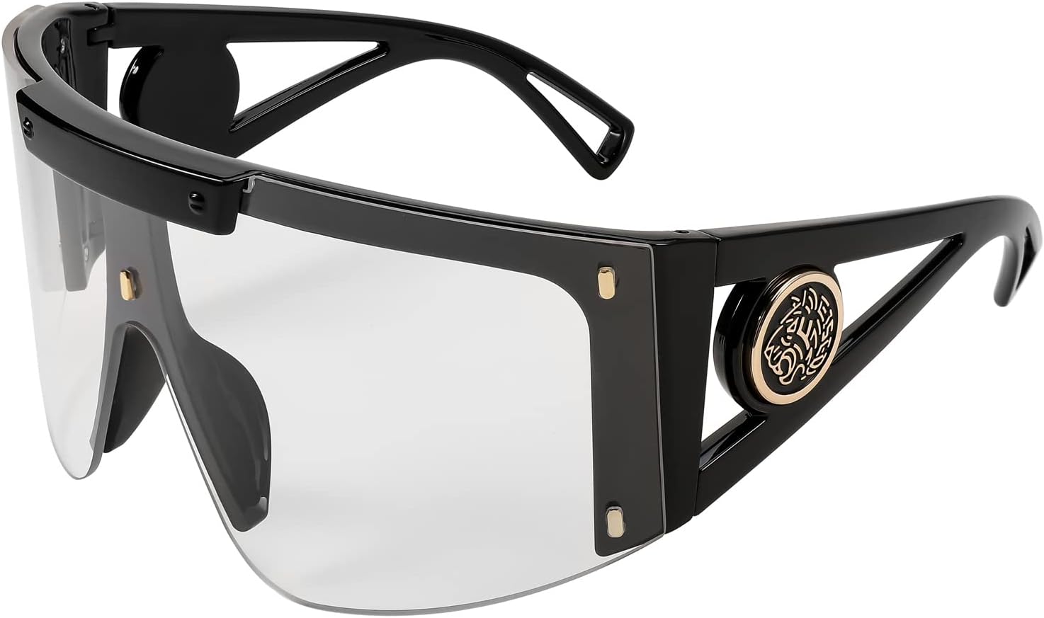 Солнцезащитные очки FEISEDY One Piece Oversized для мужчин и женщин, большие солнцезащитные очки-щитки для езды на велосипеде, вождения, отдыха, модель B4027, Black Frame & Clear Lens
Солнцезащитные очки FEISEDY One Piece Oversized для мужчин и женщин, большие солнцезащитные очки-щитки для езды на велосипеде, вождения, отдыха, модель B4027, Black Frame & Clear Lens