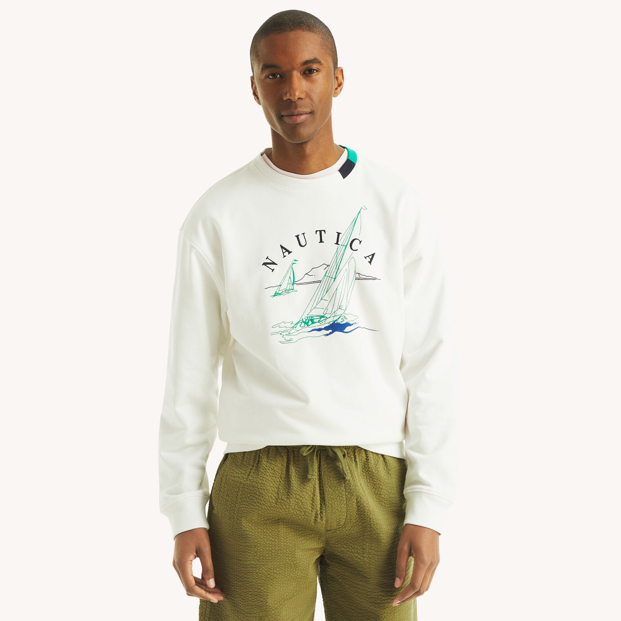 Мужская толстовка с вышитым изображением лодки Nautica, цвет sail white ns
Мужская толстовка с вышитым изображением лодки Nautica, цвет sail white ns