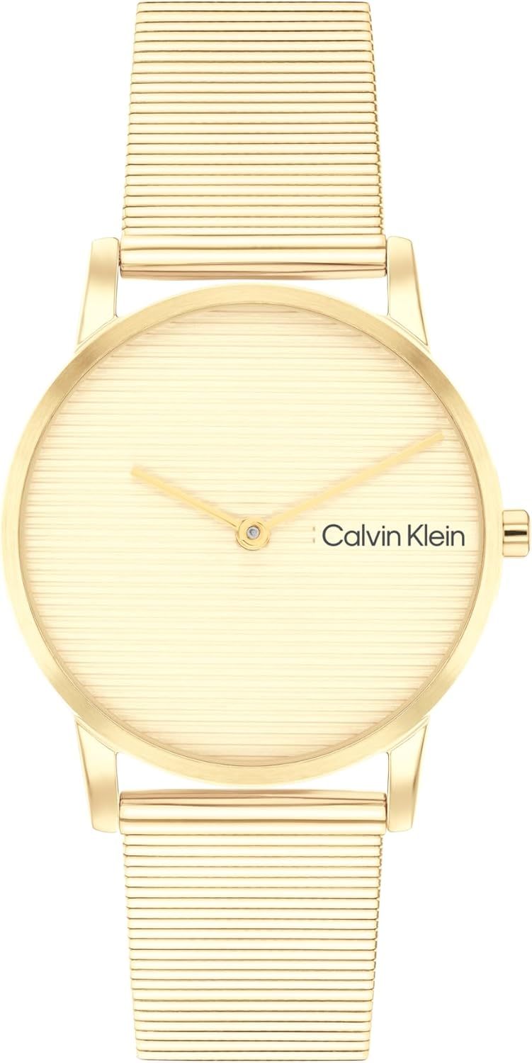 Женские кварцевые часы Calvin Klein CK Feel 2H - тонкий корпус из нержавеющей стали и сетчатый браслет - минималистичный стиль - премиальные модные часы - 30 мм, Gold Plated, Позолоченный, Женские кварцевые часы Calvin Klein CK Feel 2H - тонкий корпус из
Женские кварцевые часы Calvin Klein CK Feel 2H - тонкий корпус из нержавеющей стали и сетчатый браслет - минималистичный стиль - премиальные модные часы - 30 мм, Gold Plated, Позолоченный, Женские кварцевые часы Calvin Klein CK Feel 2H - тонкий корпус из