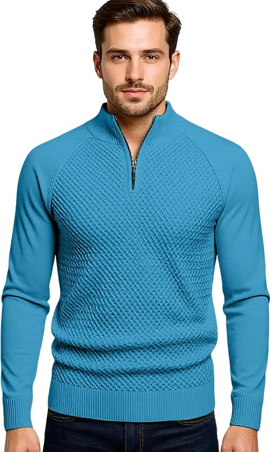 Мужской свитер с четвертью молнии, Casual, Slim Fit, текстурированный RODYETQQ
Мужской свитер с четвертью молнии, Casual, Slim Fit, текстурированный RODYETQQ