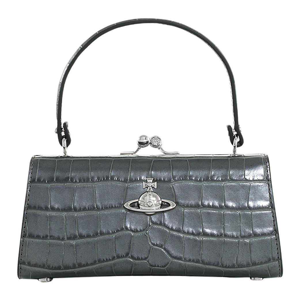 Vivienne Westwood Кожаная женская сумка через плечо дымчато-серого цвета
Vivienne Westwood Кожаная женская сумка через плечо дымчато-серого цвета