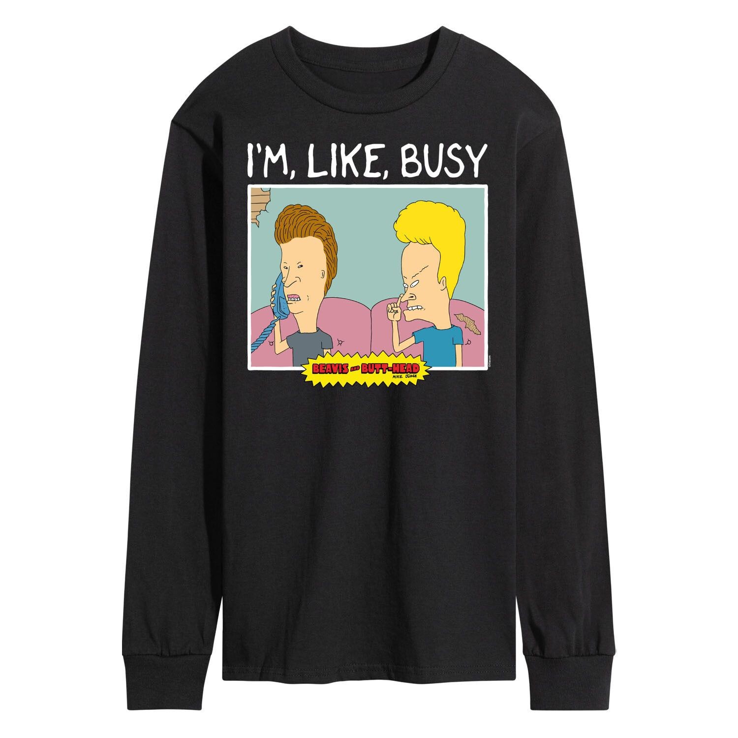Мужская футболка Beavis And Butthead I'm Like Busy с длинными рукавами Licensed Character
Мужская футболка Beavis And Butthead I'm Like Busy с длинными рукавами Licensed Character