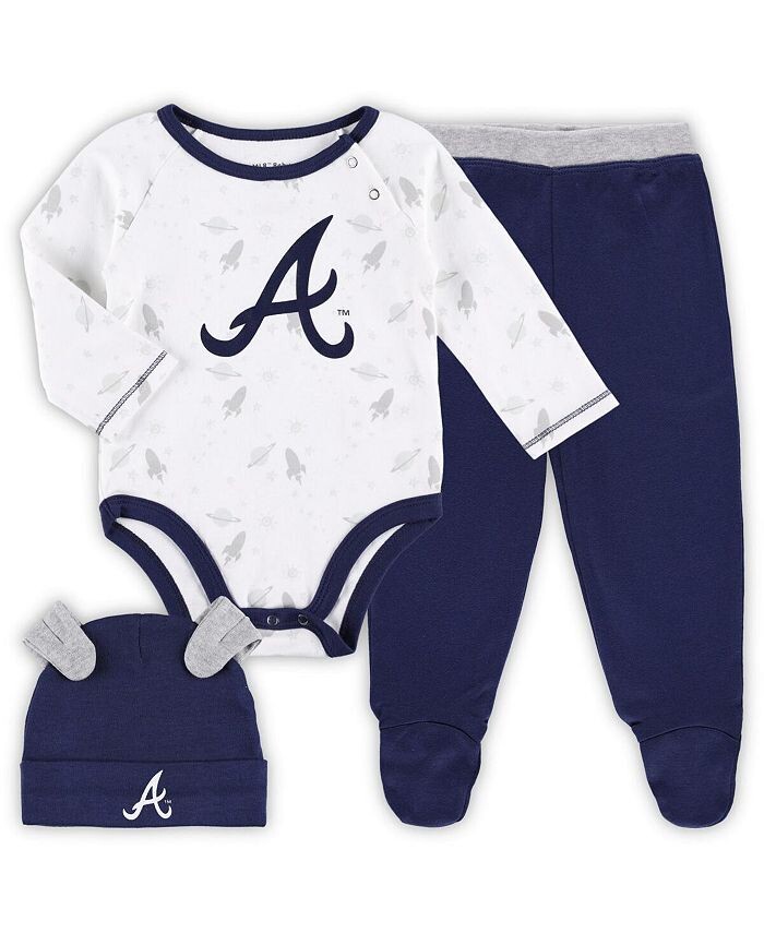 Комплект из боди Atlanta Braves Dream Team, шляпы и брюк на ножках для новорожденных Outerstuff, синий
Комплект из боди Atlanta Braves Dream Team, шляпы и брюк на ножках для новорожденных Outerstuff, синий