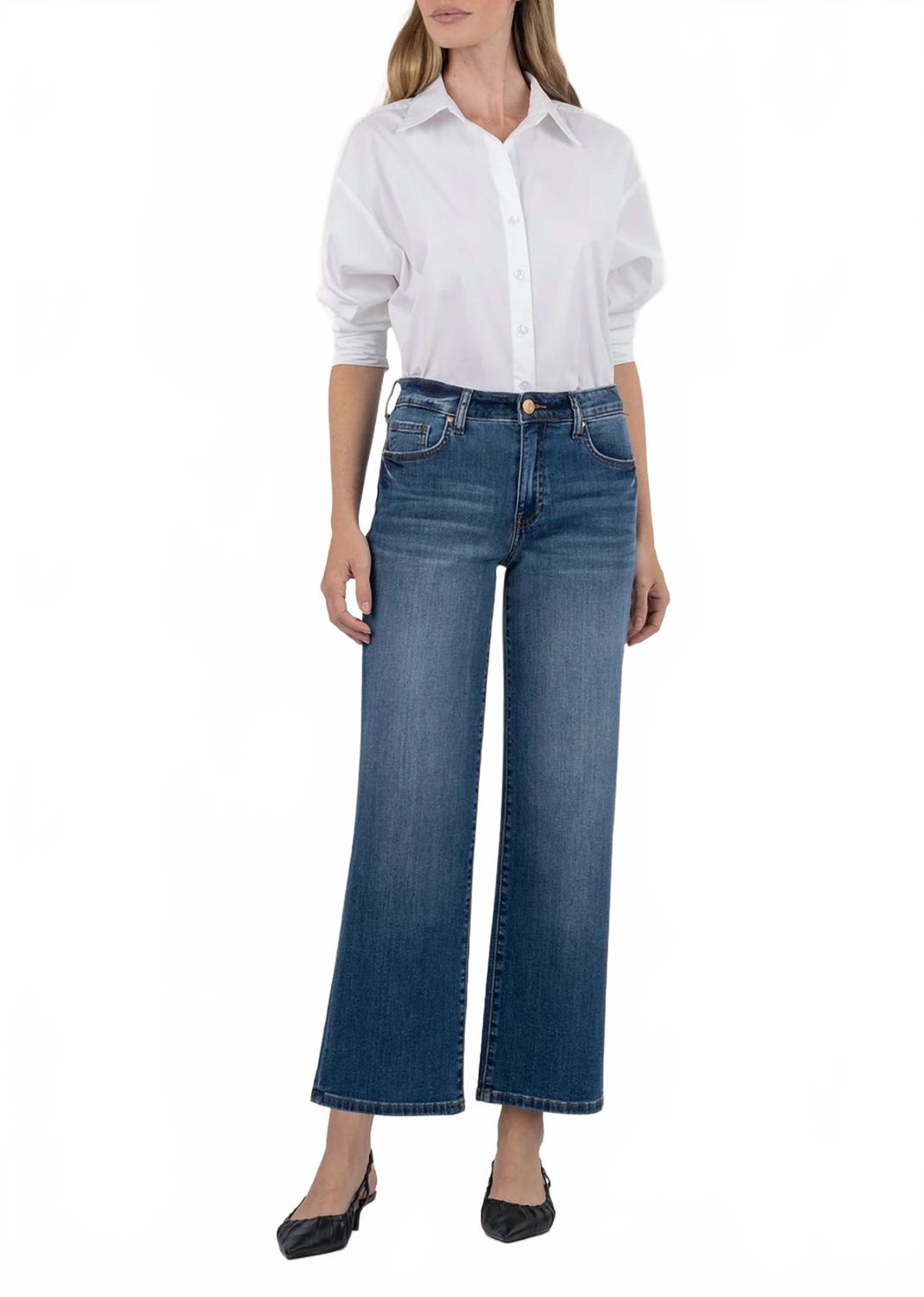 Женские джинсы Charlotte с высокой талией и широкими штанинами из материала Healthy Kut From The Kloth, Healthy
Женские джинсы Charlotte с высокой талией и широкими штанинами из материала Healthy Kut From The Kloth, Healthy