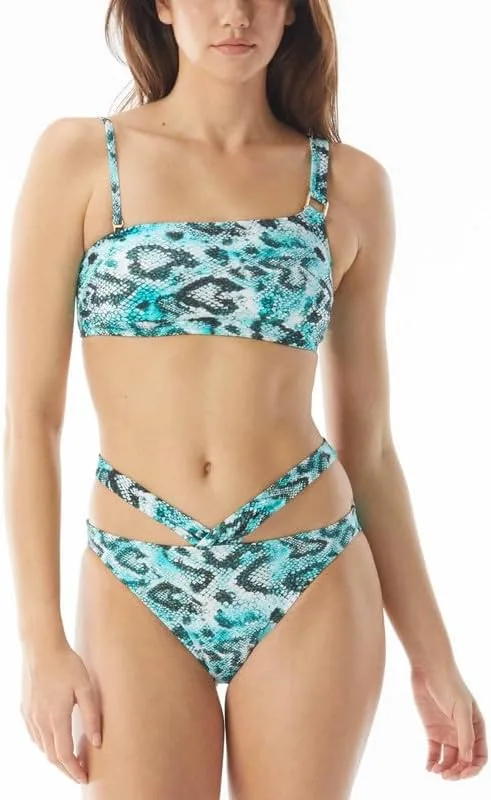 Женский топ-бикини с принтом змеиной кожи на одно плечо Sundazed
Женский топ-бикини с принтом змеиной кожи на одно плечо Sundazed