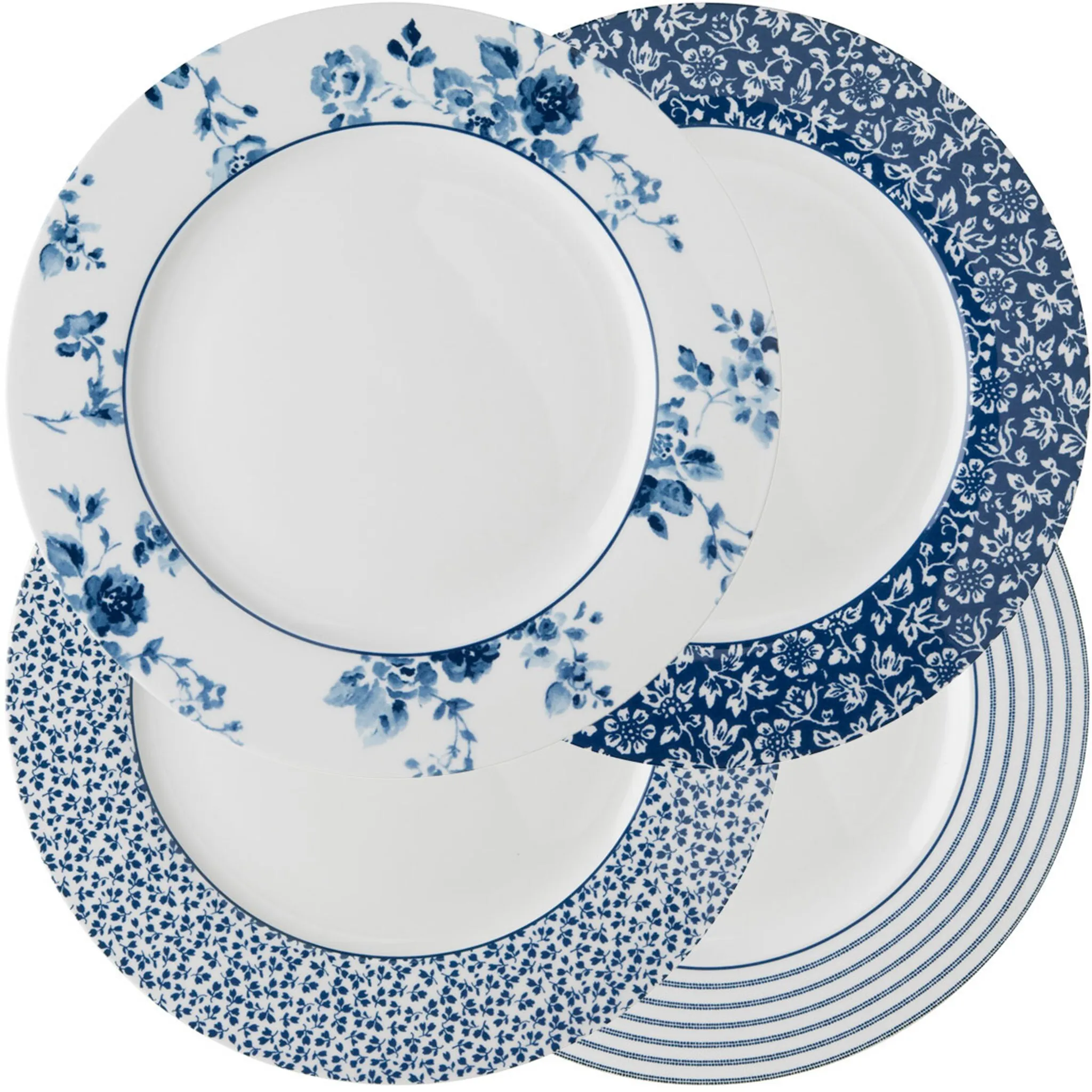 LAURA ASHLEY BLUEPRINT COLLECTABLES Тарелки «Китайская роза, Sweet Allysum, Floris, Candy Stripe», (набор, 4 шт.), фарфор, 30 см, синий/белый
LAURA ASHLEY BLUEPRINT COLLECTABLES Тарелки «Китайская роза, Sweet Allysum, Floris, Candy Stripe», (набор, 4 шт.), фарфор, 30 см, синий/белый