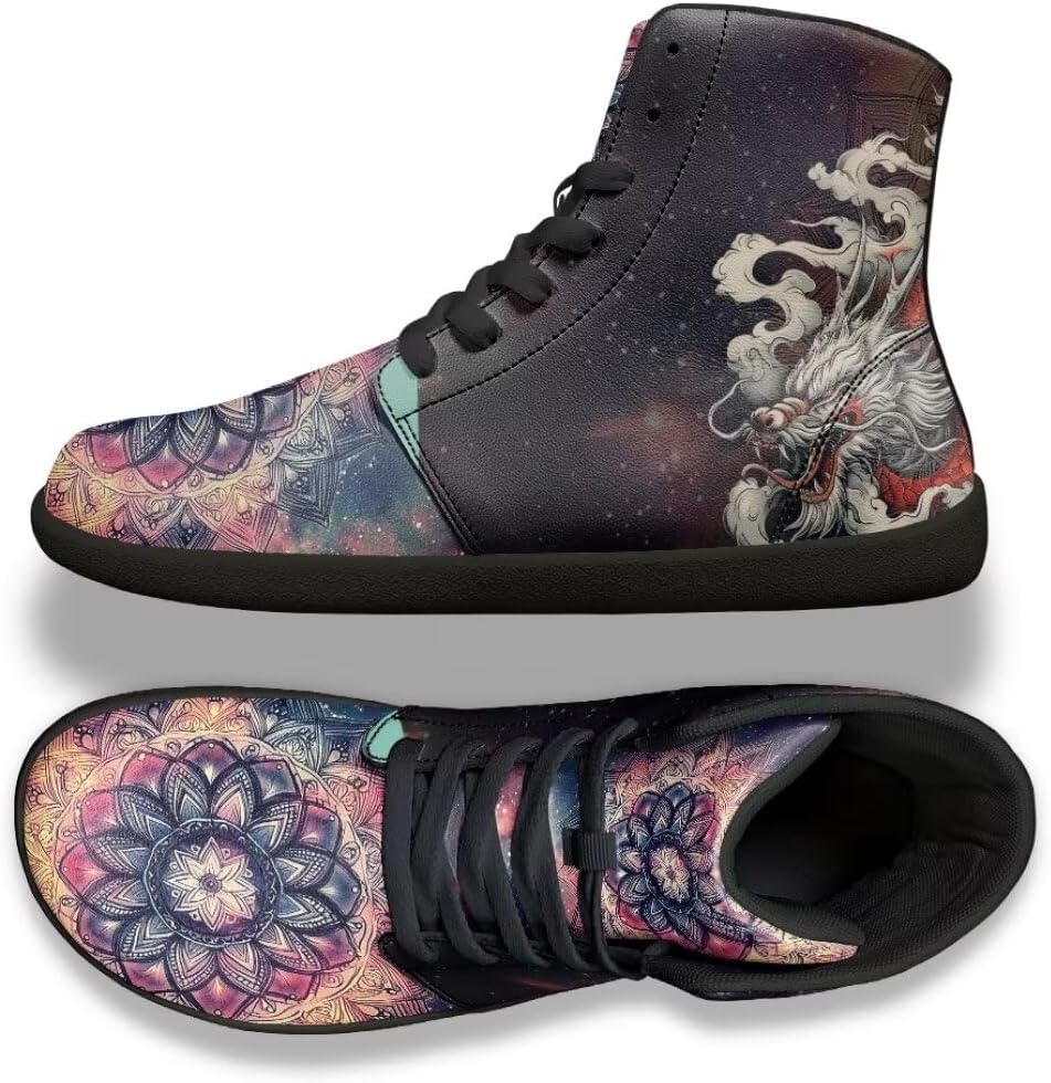 Мужские кроссовки без каблука, легкие, с широким носком, нескользящие, высокие, с нулевым перепадом высоты подошвы Getelinseng, Boho Flower Dragon
Мужские кроссовки без каблука, легкие, с широким носком, нескользящие, высокие, с нулевым перепадом высоты подошвы Getelinseng, Boho Flower Dragon