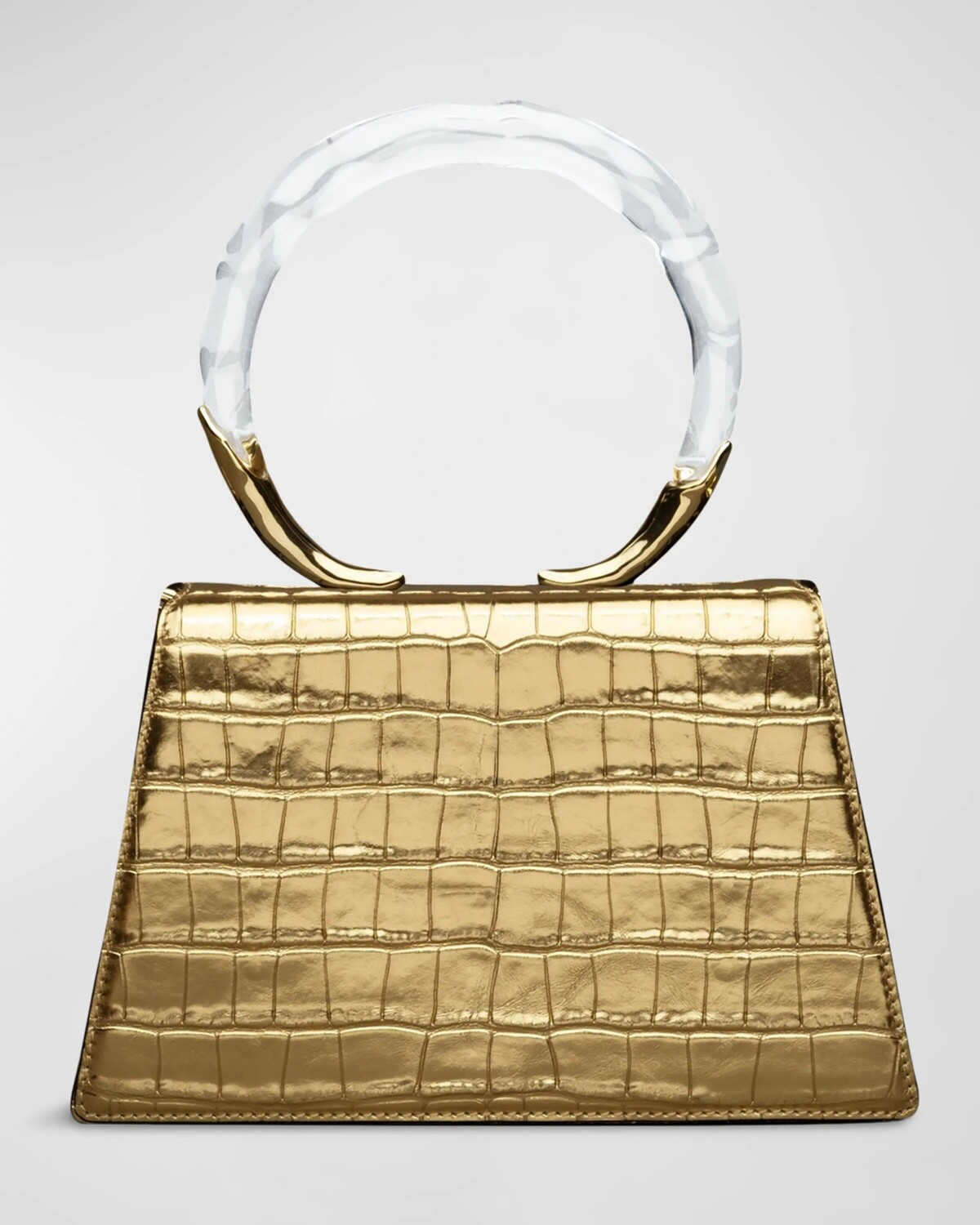 Сумка Lucite Quad с тисненым крокодилом сверху Alexis Bittar, цвет Gold Croco
Сумка Lucite Quad с тисненым крокодилом сверху Alexis Bittar, цвет Gold Croco