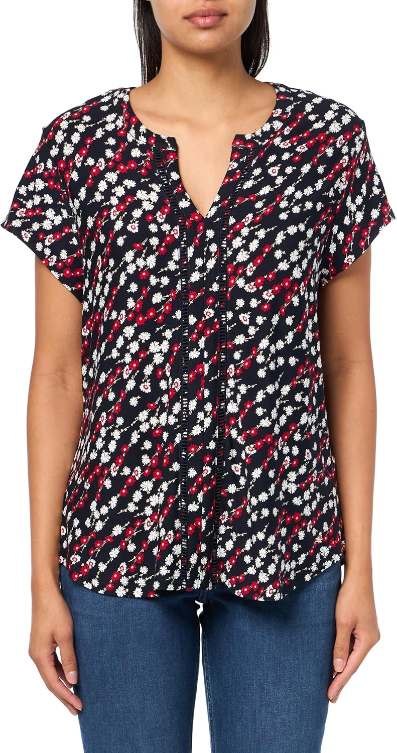 Женская блузка в деревенском стиле с мелким цветочным принтом от Tommy Hilfiger, Sky Captain Multi
Женская блузка в деревенском стиле с мелким цветочным принтом от Tommy Hilfiger, Sky Captain Multi