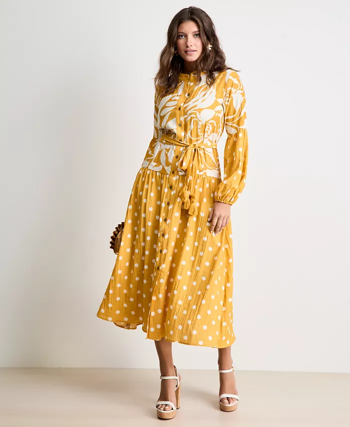 Женское платье макси с завязкой на талии On 34th, желтый
Женское платье макси с завязкой на талии On 34th, желтый