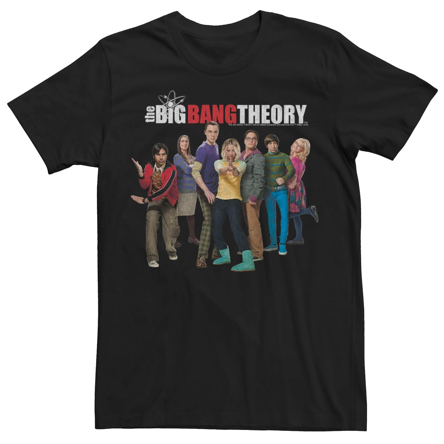 Мужская футболка с логотипом The Big Bang Theory Group Shot Licensed Character, черный
Мужская футболка с логотипом The Big Bang Theory Group Shot Licensed Character, черный