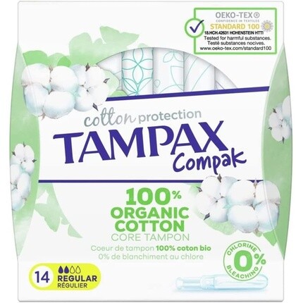 Тампоны Tampax Compak Cotton Protection Regular с аппликатором
Тампоны Tampax Compak Cotton Protection Regular с аппликатором
