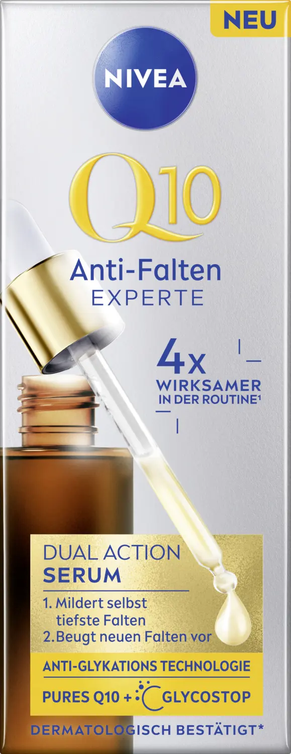 Сыворотка для лица NIVEA Q10 Anti-Falten Experte Dual Action Serum
Сыворотка для лица NIVEA Q10 Anti-Falten Experte Dual Action Serum