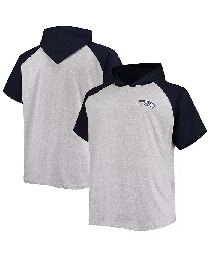 Мужская серо-бурая, темно-синяя, Сиэтл Сихокс, большой и высокий, реглан, короткий рукав, пуловер с капюшоном Profile
Мужская серо-бурая, темно-синяя, Сиэтл Сихокс, большой и высокий, реглан, короткий рукав, пуловер с капюшоном Profile