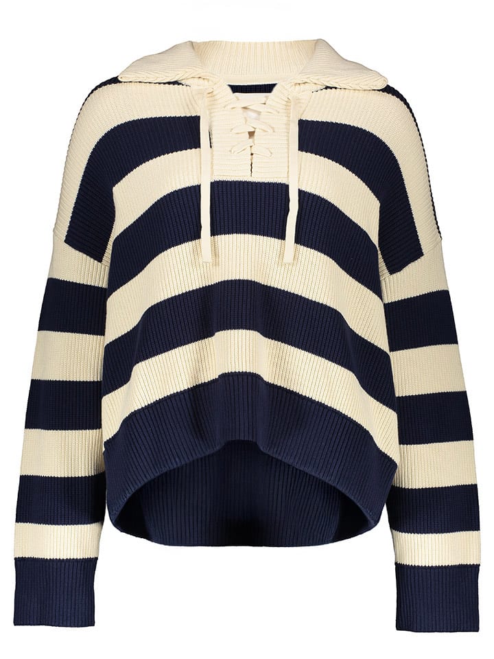 Свитер темно-синего/кремового цвета Gant
Свитер темно-синего/кремового цвета Gant