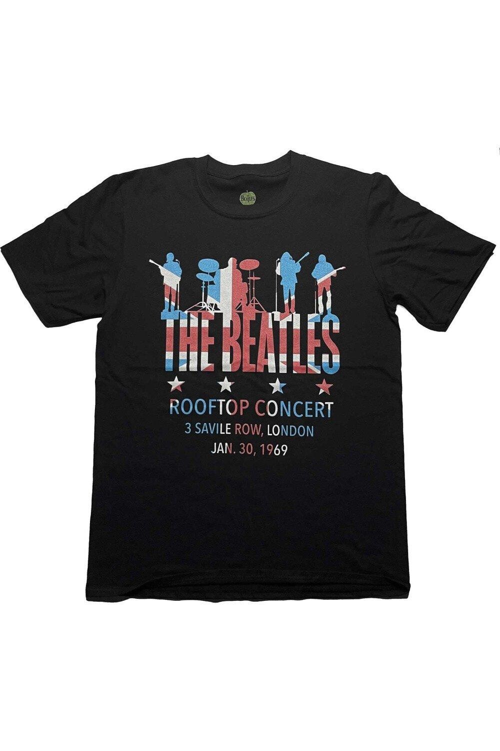 Хлопковая футболка с флагом на крыше The Beatles, черный
Хлопковая футболка с флагом на крыше The Beatles, черный