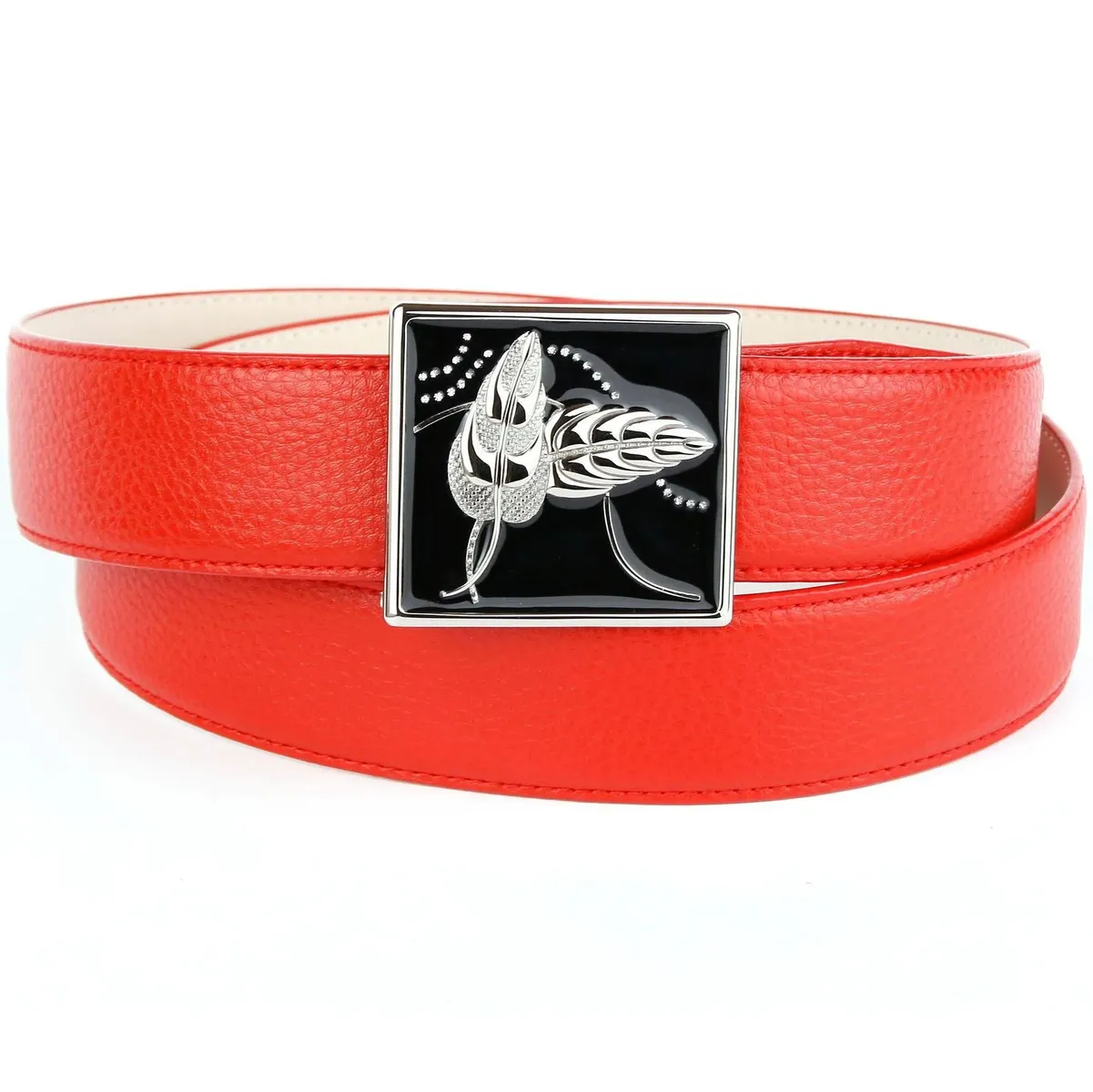 Кожаный ремень Anthoni Crown с глазурованной застежкой ручной работы, красный
Кожаный ремень Anthoni Crown с глазурованной застежкой ручной работы, красный