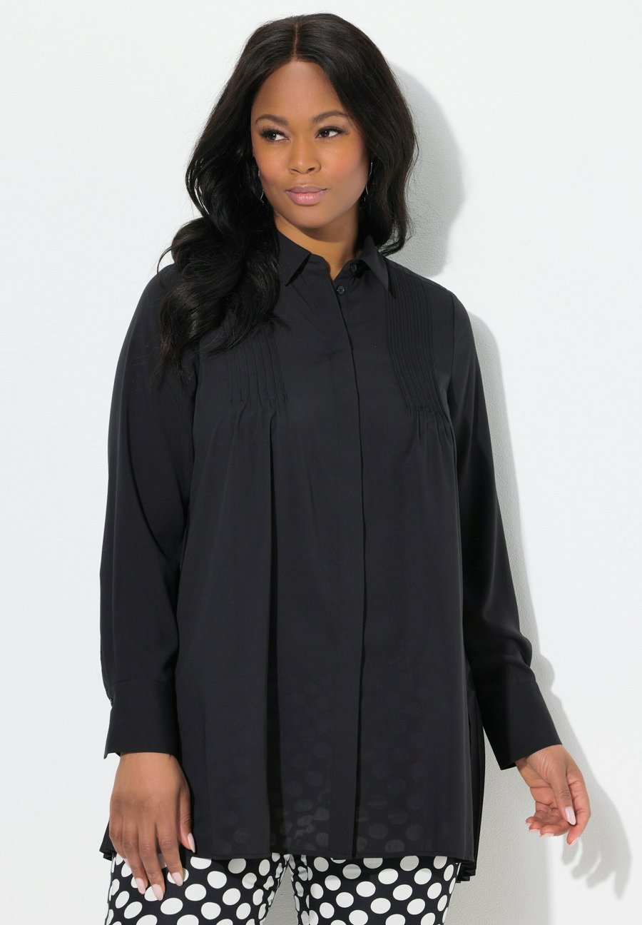 Блуза Ulla Popken Button-down blouse, Black
Блуза Ulla Popken Button-down blouse, Black