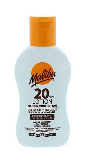 Водостойкий лосьон для тела SPF20, 100 мл Malibu, Protective Lotion
Водостойкий лосьон для тела SPF20, 100 мл Malibu, Protective Lotion
