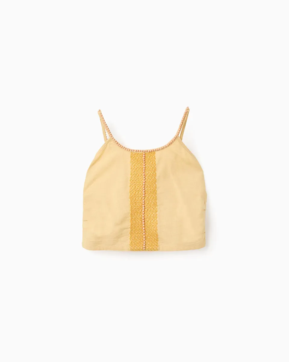 Блузка без бретелек для девочки с бусинами Zippy, желтый
Блузка без бретелек для девочки с бусинами Zippy, желтый