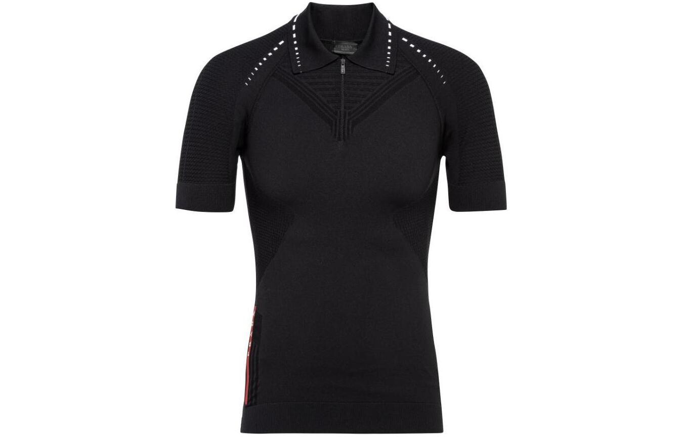 Рубашка поло мужская черная Prada, черный
Рубашка поло мужская черная Prada, черный