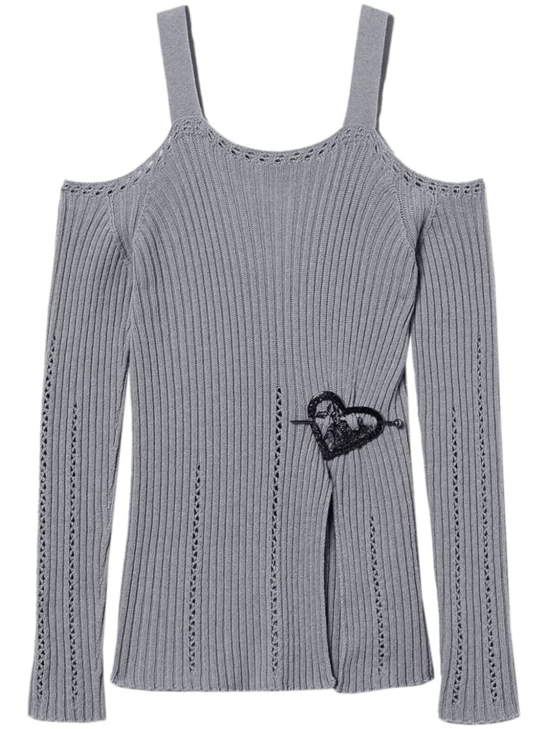 TWINSET топ с брошью-деталью, серый
TWINSET топ с брошью-деталью, серый