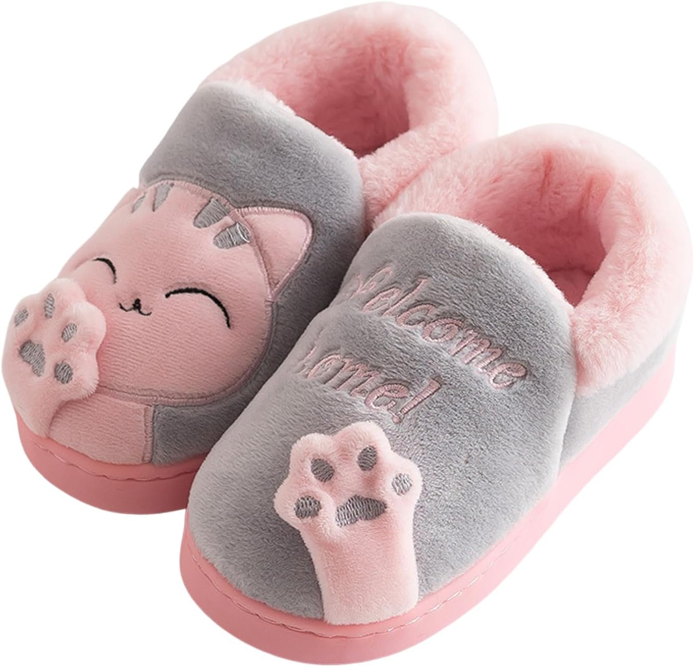Детские милые мультяшные тапочки IWIHMIV с толстой подошвой, плюшевые, теплые зимние домашние тапочки для девочек и мальчиков, не скользящие, серый
Детские милые мультяшные тапочки IWIHMIV с толстой подошвой, плюшевые, теплые зимние домашние тапочки для девочек и мальчиков, не скользящие, серый