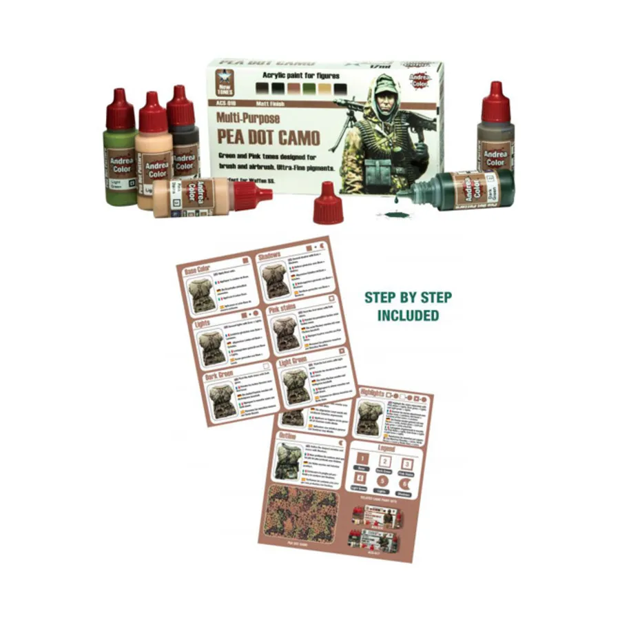 Набор камуфляжных красок в горошек, Andrea Color Paints - Paint Sets (Andrea Miniatures)
Набор камуфляжных красок в горошек, Andrea Color Paints - Paint Sets (Andrea Miniatures)