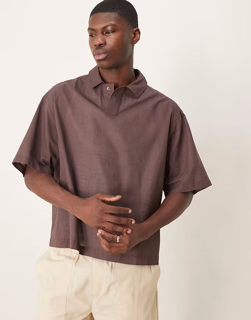 Рубашка свободного кроя ASOS DESIGN из льняного материала коричневого цвета
Рубашка свободного кроя ASOS DESIGN из льняного материала коричневого цвета