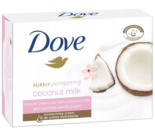 Кусковое мыло, 100 г Dove, Purely Pampering Coconut Milk
Кусковое мыло, 100 г Dove, Purely Pampering Coconut Milk