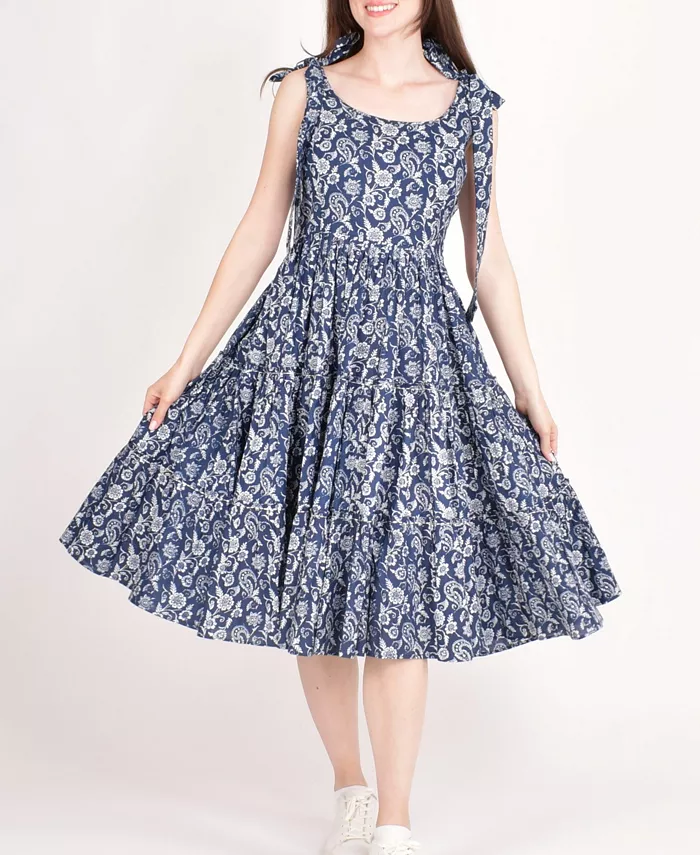 Женское многоярусное платье миди RAAS, синий
Женское многоярусное платье миди RAAS, синий