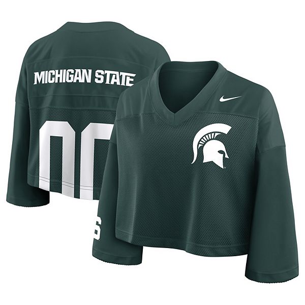 Женская зеленая футболка Michigan State Spartans Nike
Женская зеленая футболка Michigan State Spartans Nike