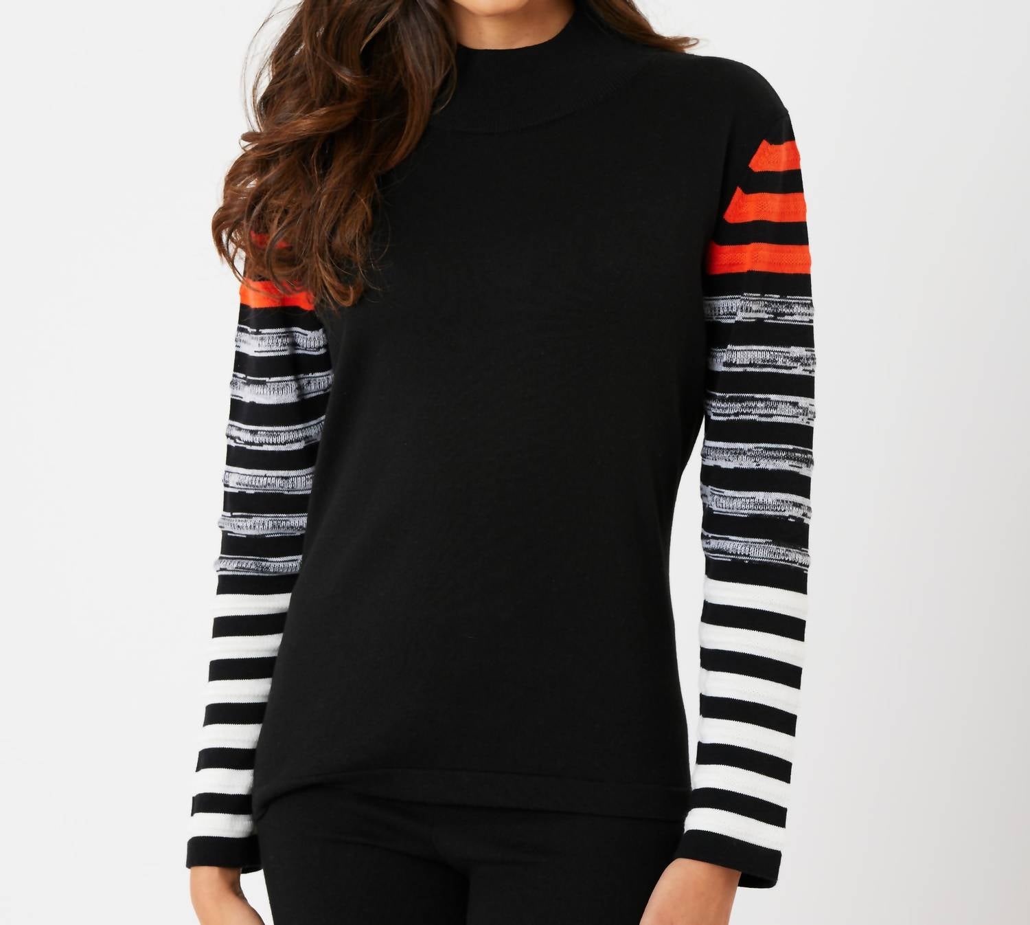 Топ с воротником-стойкой и полосатыми рукавами черного/кораллового цвета french kyss
Топ с воротником-стойкой и полосатыми рукавами черного/кораллового цвета french kyss