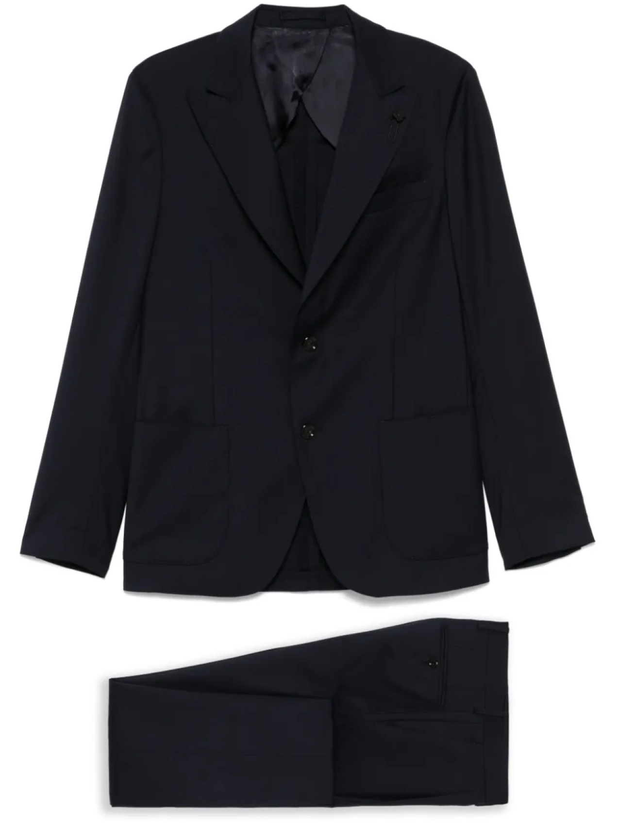 Костюм с брошью Лардини Lardini, синий
Костюм с брошью Лардини Lardini, синий