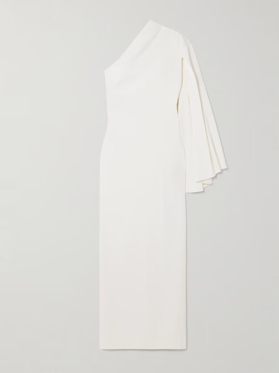 Креповое платье Elisa с одним рукавом Solace London, белый
Креповое платье Elisa с одним рукавом Solace London, белый