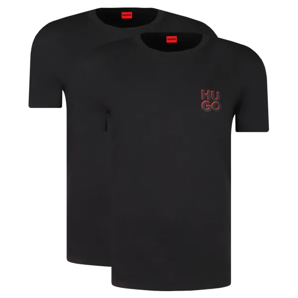 Комплект из двух футболок стандартного кроя Hugo, черный 
Комплект из двух футболок стандартного кроя Hugo, черный