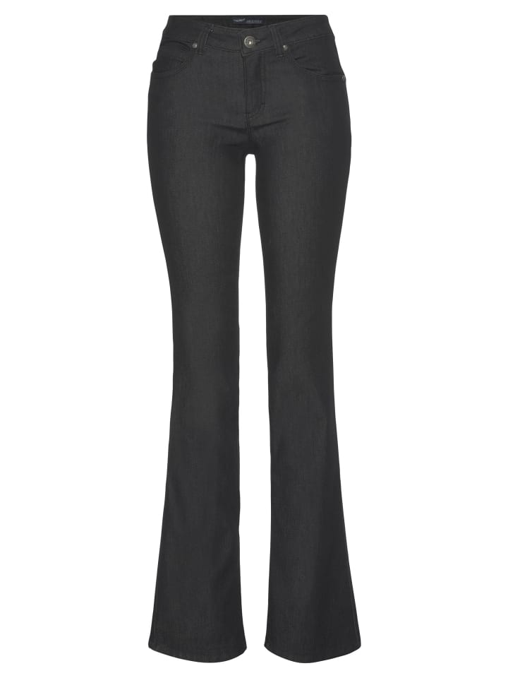 Джинсы Bootcut черного цвета с потертостями ARIZONA
Джинсы Bootcut черного цвета с потертостями ARIZONA