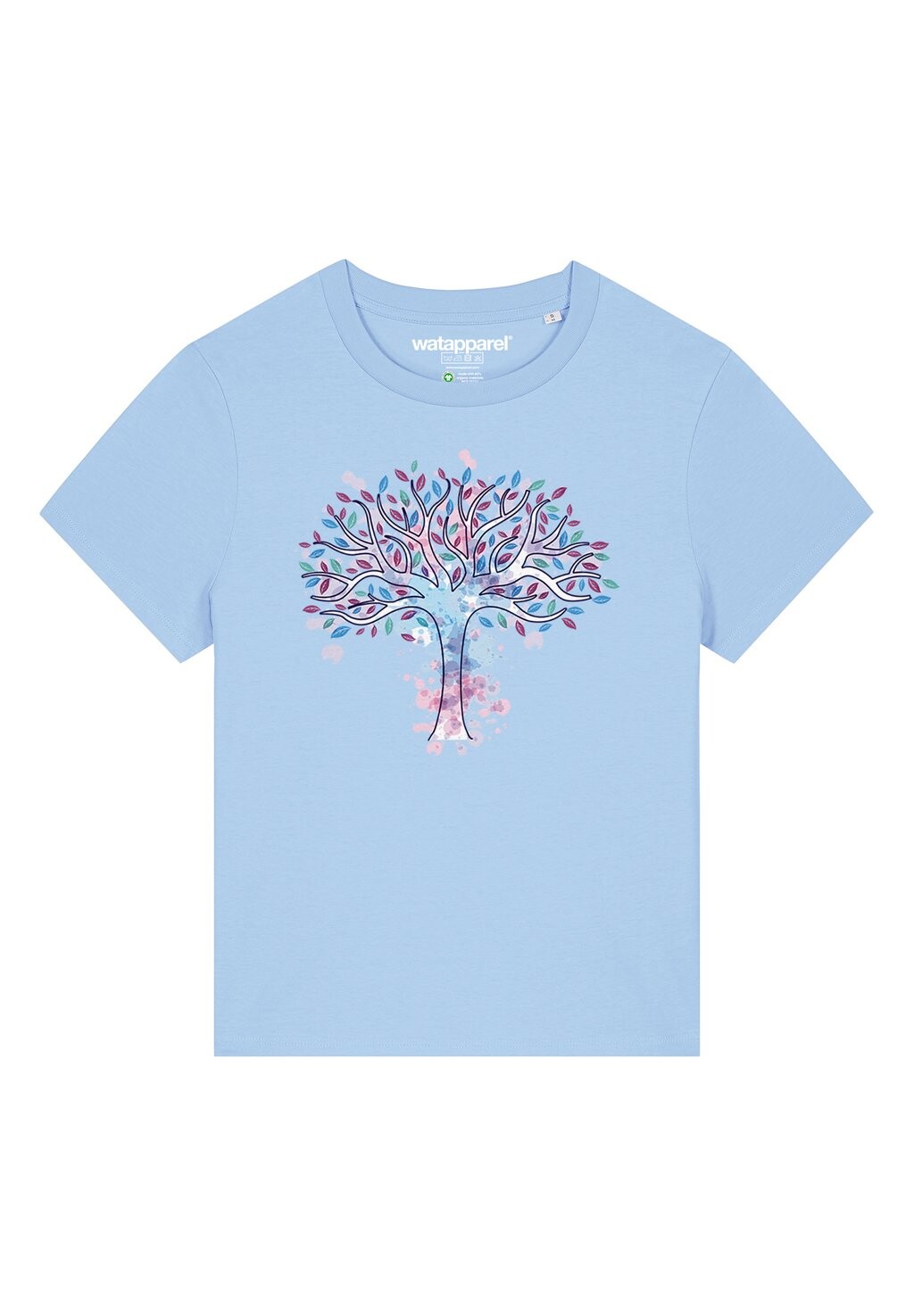 Футболка с принтом TREE OF LIFE watapparel, светло-голубой 
Футболка с принтом TREE OF LIFE watapparel, светло-голубой